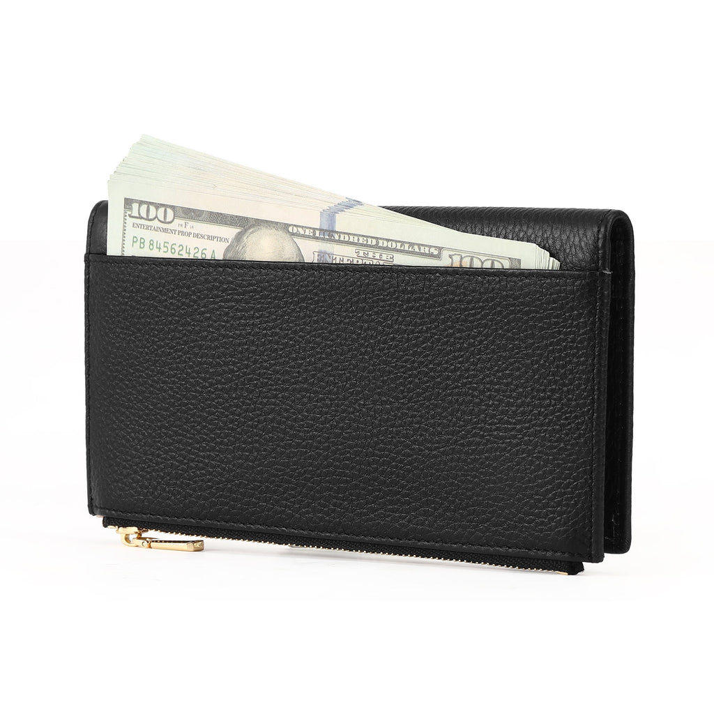 Wallets for Women RFID Blocking Ultra Slim Real Leather Credit Card Holder Clutch - Image 3