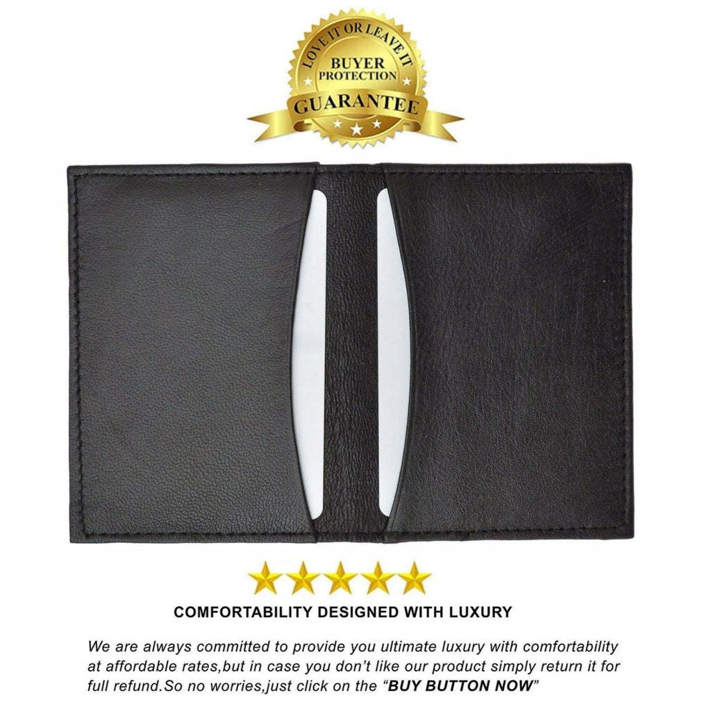 Slim Thin Leather Credit Card ID Mini Wallet Holder Bifold Drivers License Safe 1515 (C) - Image 3