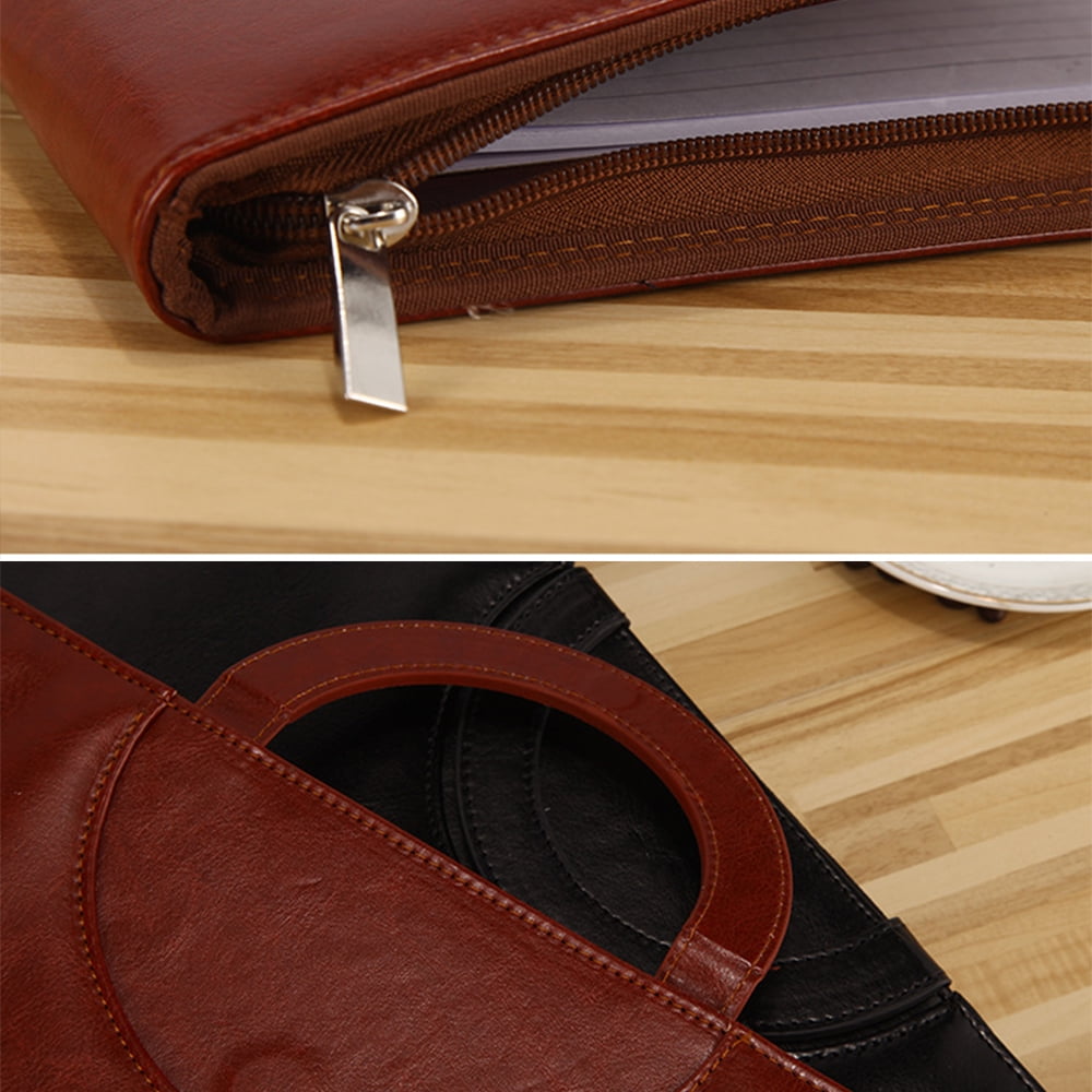 SagaSave A4 Zipped Conference Business Organizer Padfolio Folder Case PU Leather - Image 6