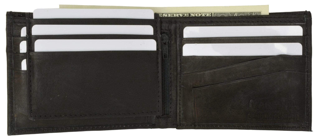 Cowhide Leather Removable Card ID Holder Mens Bifold Wallet 533 CF - Image 3