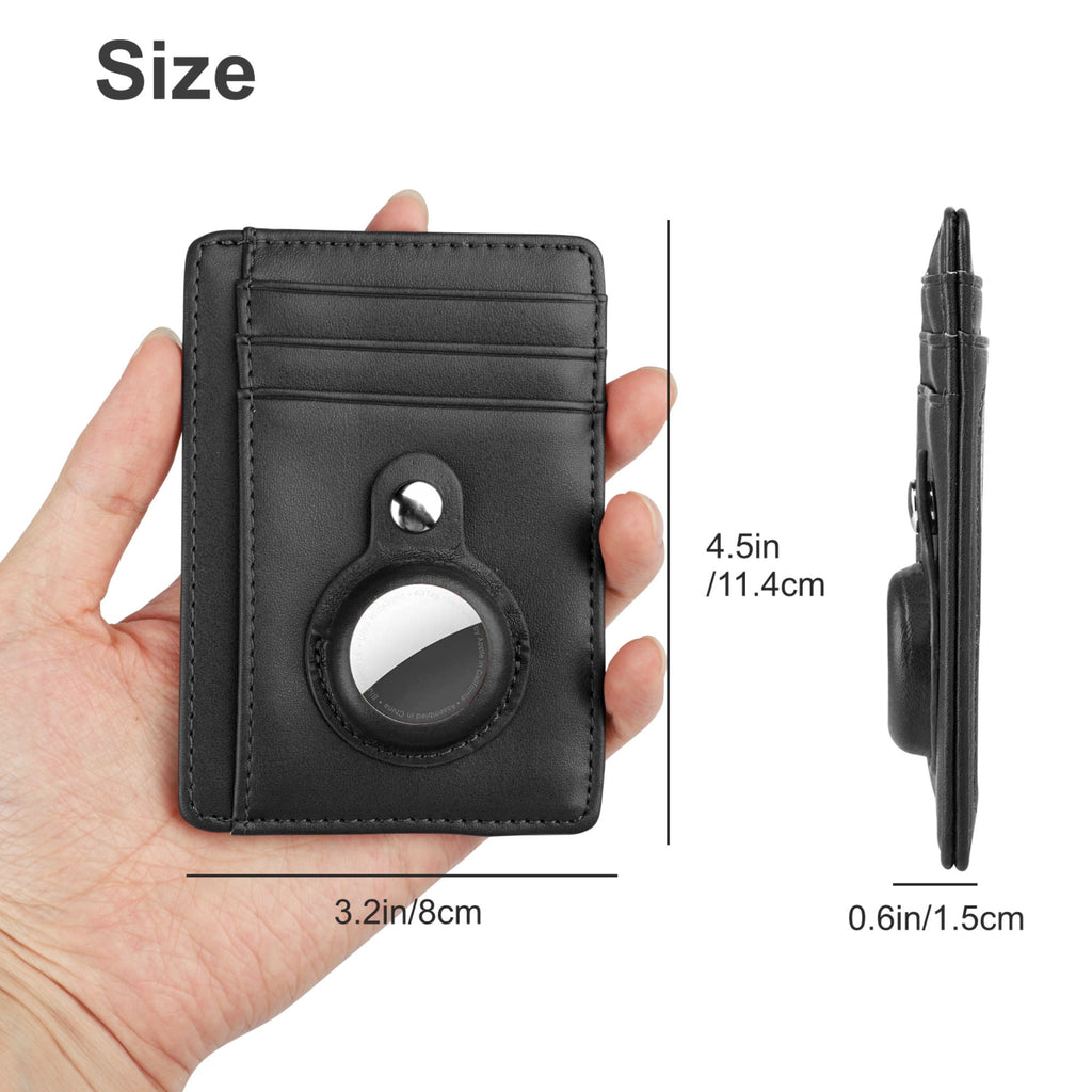 Credit Card Holder Fit for AirTag, DISEN Slim RFID Blocking Leather Wallet with 8 Slots and Tracker Slot for Men Women - Image 5