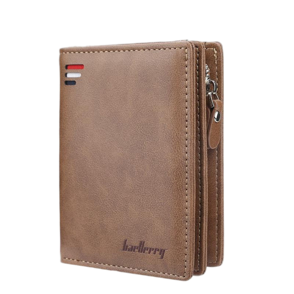 Men's PU Leather Bifold Wallet with Zipper Coin Pocket, 10 Card Slots, ID Window, Compact Business Clutch for Daily U... - Image 5