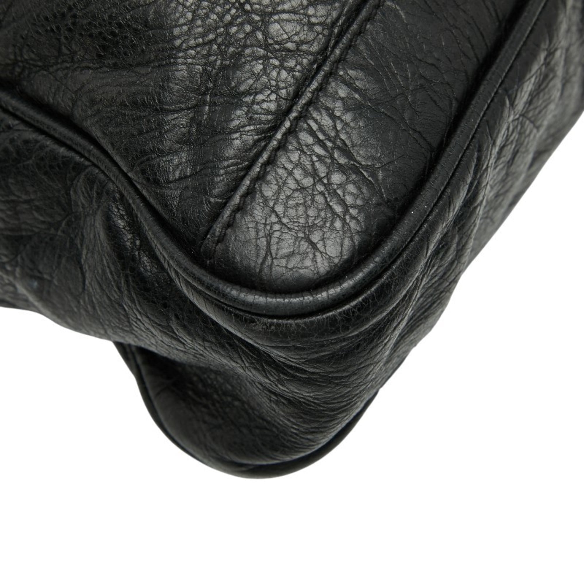 Pre-Owned Briefcase/Shoulder Bag, 2-Way, Black Leather, Men's, (Good) - Image 5