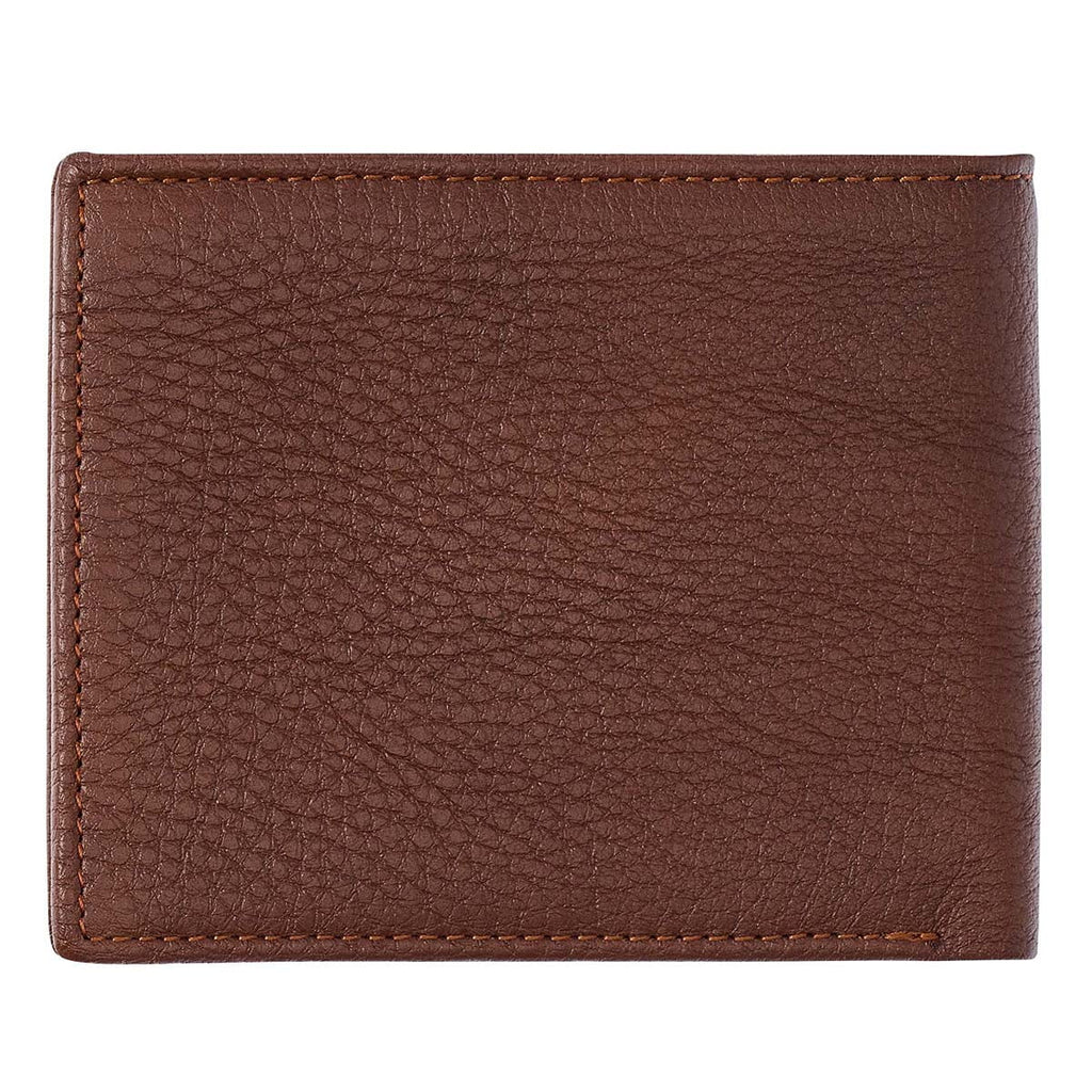 Genuine Leather RFID Wallet for Men Blessed Is The Man Jeremiah 17:7 Metal Emblem Quality Classic Brown Leather Bifol... - Image 2