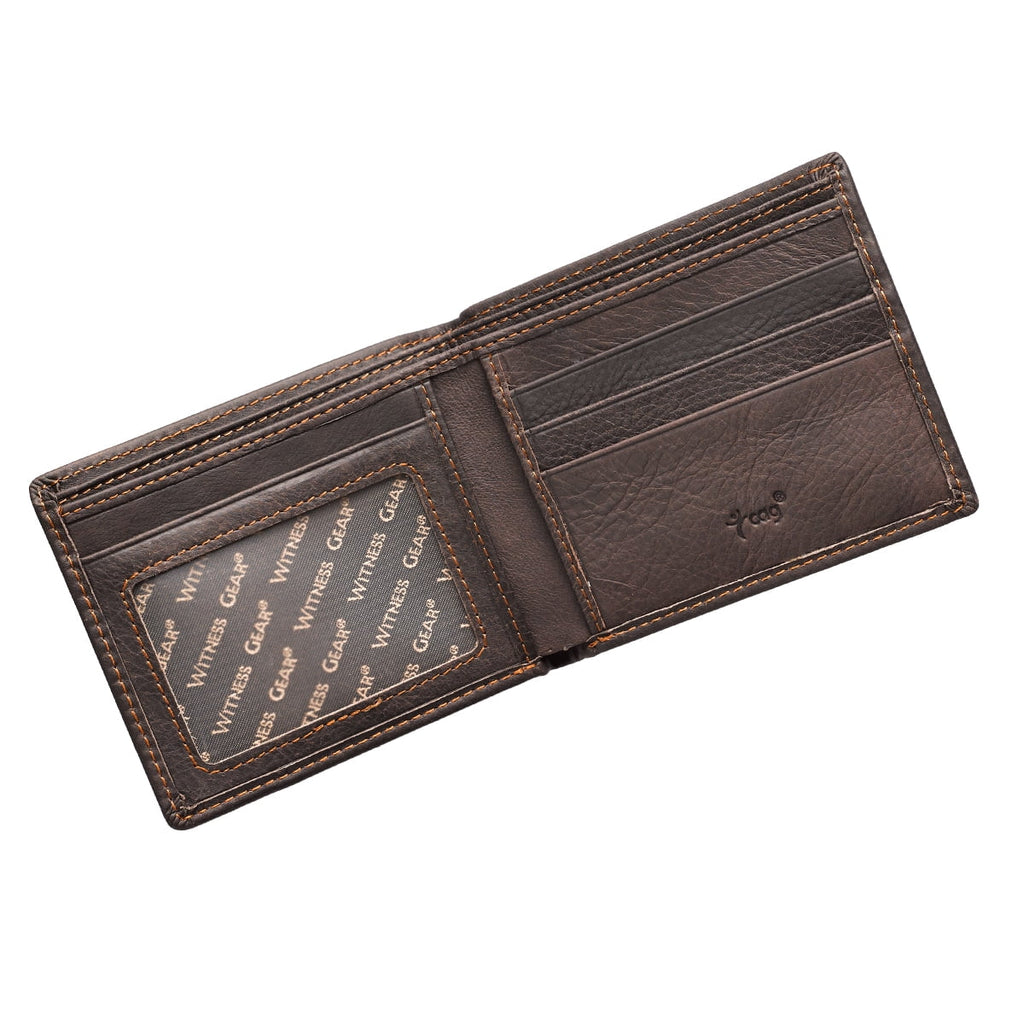 Genuine Leather Wallet for Men Wings Like Eagles Isaiah 40:31 Bible Verse Quality Classic Brown Leather Bifold Wallet... - Image 3