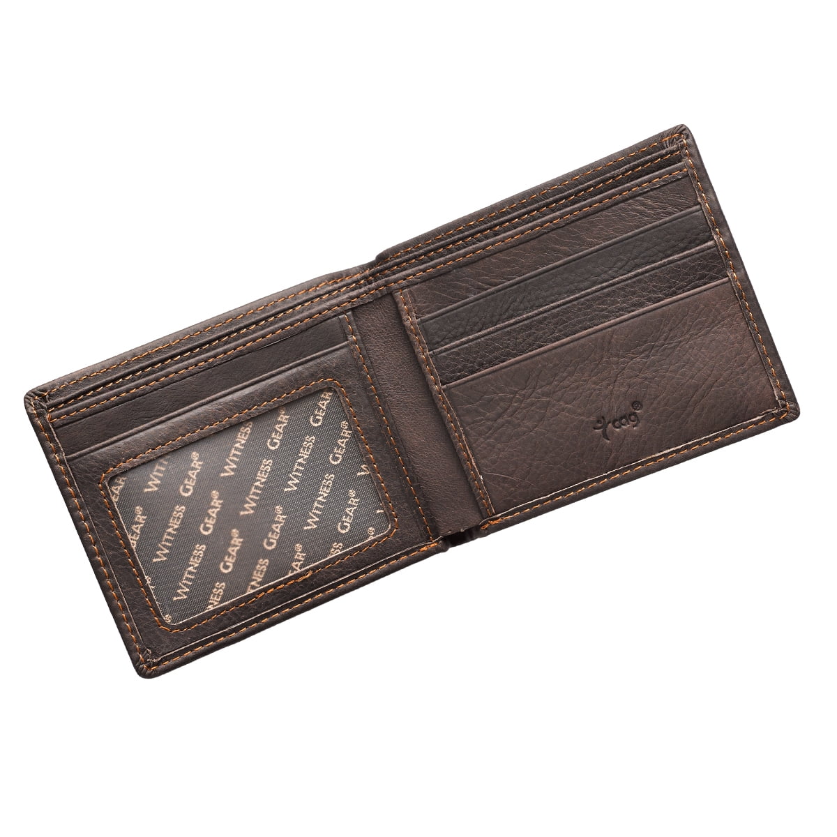 Genuine Leather Wallet for Men Wings Like Eagles Isaiah 40:31 Bible Verse Quality Classic Brown Leather Bifold Wallet... - Image 3