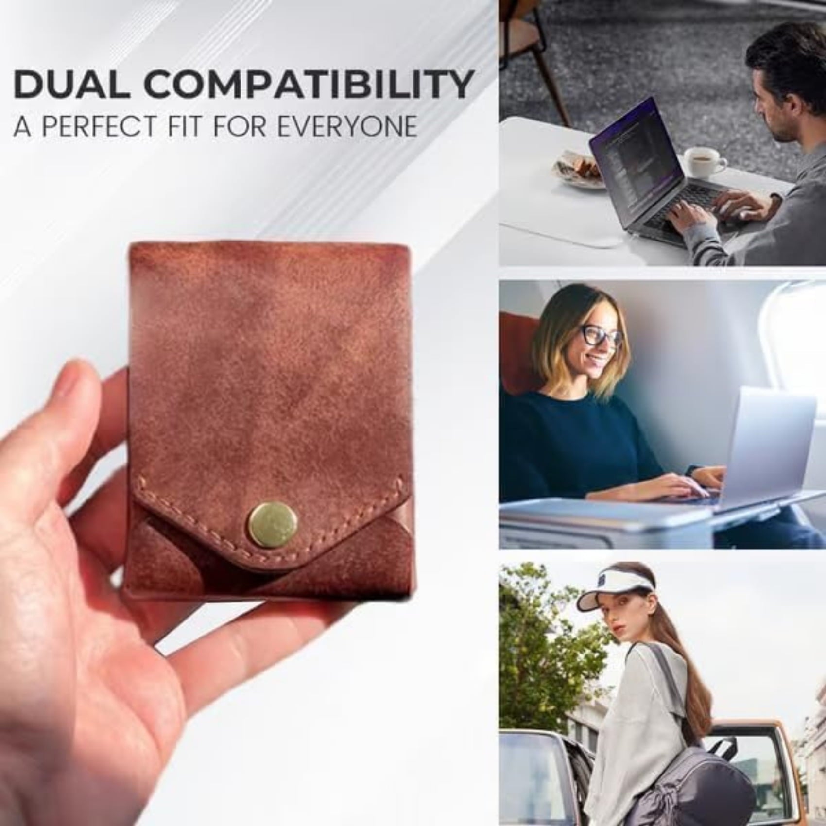 Handmade Leather Card Holder/, Slim Minimalist , Built-In Pen Slot, For Put Flat Banknotes For Daily Commuting, Busin... - Image 5