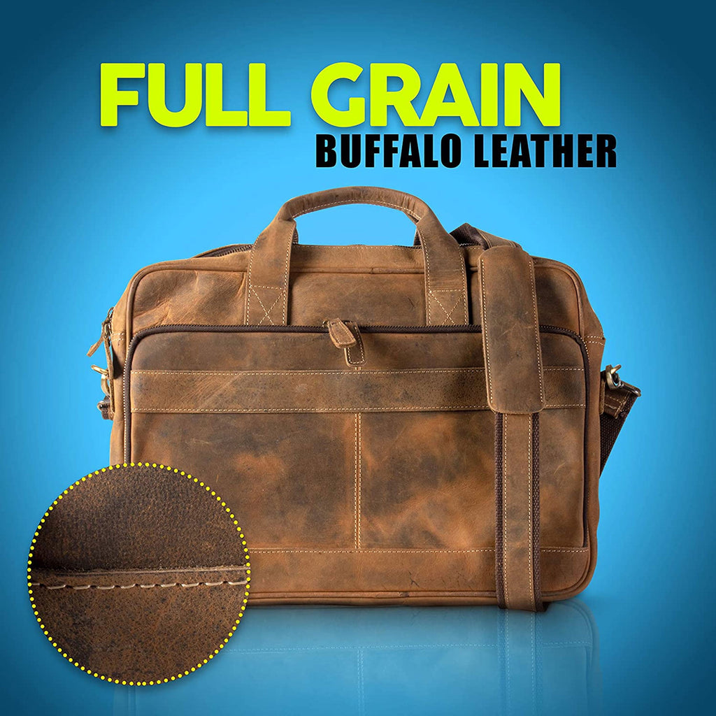 briefcase 18 Inch Laptop/ Messenger Bags for Men and Women Best Office School College briefcase Satchel Bag (Distress... - Image 4