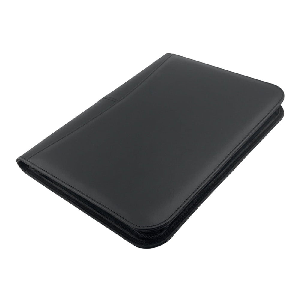 document Bisofice Zippered Business Padfolio A4 PU Leather Portfolio Organizer for Interview Resume Document Planner ... - Image 2