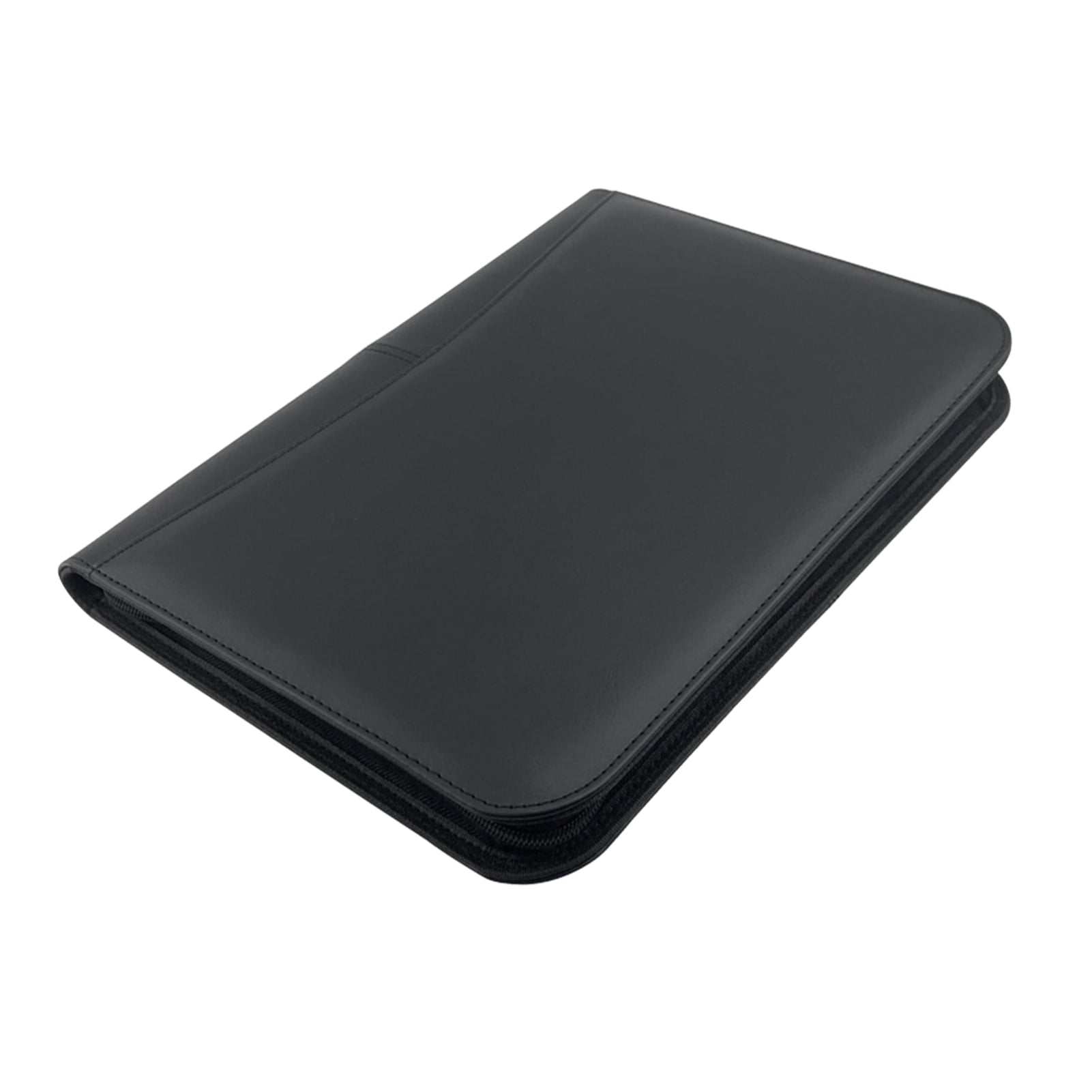 document Bisofice Zippered Business Padfolio A4 PU Leather Portfolio Organizer for Interview Resume Document Planner ... - Image 2
