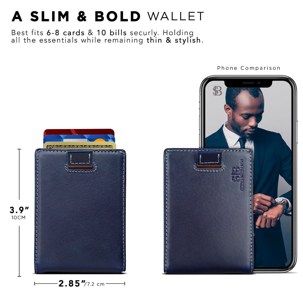 Slim Wallet Money Clips | Bifold Leather Wallet | RFID Blocking Minimalist Bifold Men Wallet | Stylish and Secure Wal... - Image 6