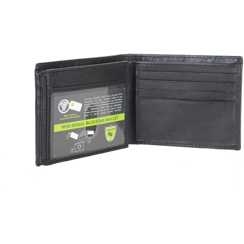 Men's RFID Signal Blocking Genuine Leather Traveller Wallet with Gift Box - Image 2