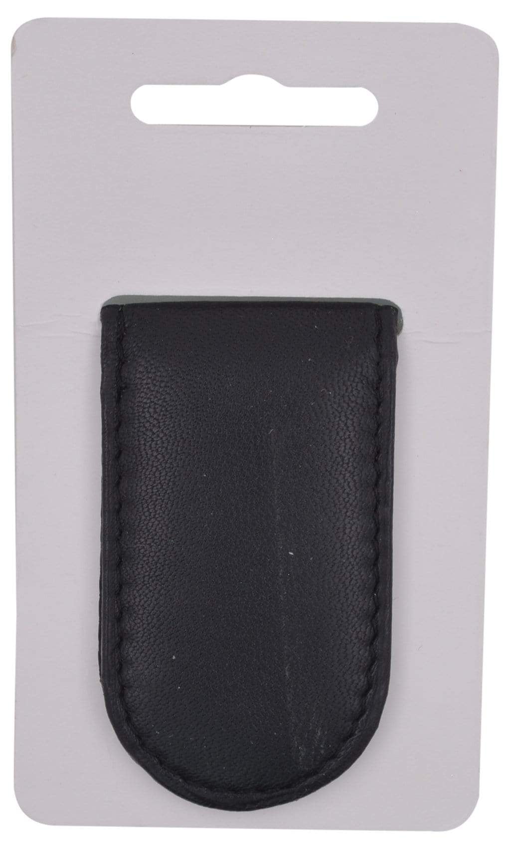 Men's Slim Magnetic Money Clip Genuine Leather Business Card Holder - Image 3