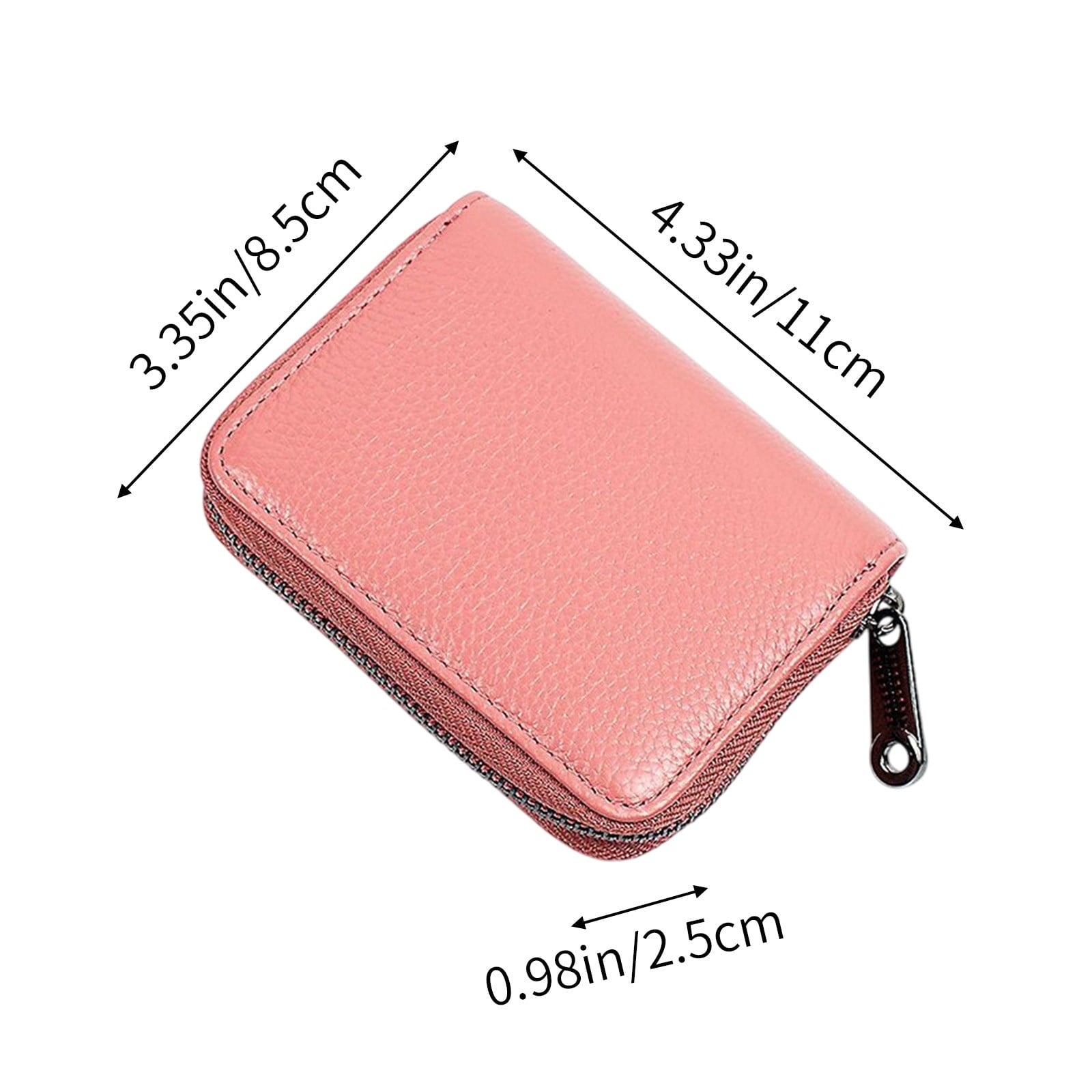 Credit Card Holder Wallet | Artificial Leather | RFID Blocking | Slim Small Zipper Purse for ID Bank Cards Coins | Mu... - Image 3