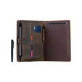 Leather Business Portfolio with Luxury Pen Business Personal Organiser Folder Full Grain Leather padfolio (Buffalo Di...