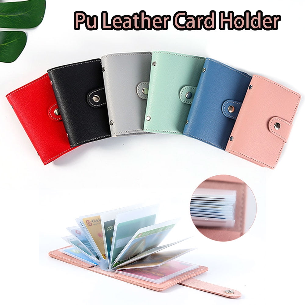 Credit Card Wallet Mini Slim Card Holder Coin Purse PU Leather ID Credit Card Holder for Men and Women